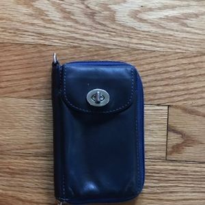 COACH Leather Single Zip Wallet/wristlet